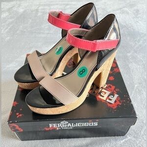 💜3/$15 FERGALICIOUS Y2K PATTIE shoes slingback sandals size 8M